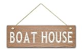 Barco casa signo, 5.5 & quotx17 & quot Letrero De Madera, Estilo rústico, decoración del hogar Puerta signo, lago casa decoración, regalo de inauguración de la casa cartel de madera.