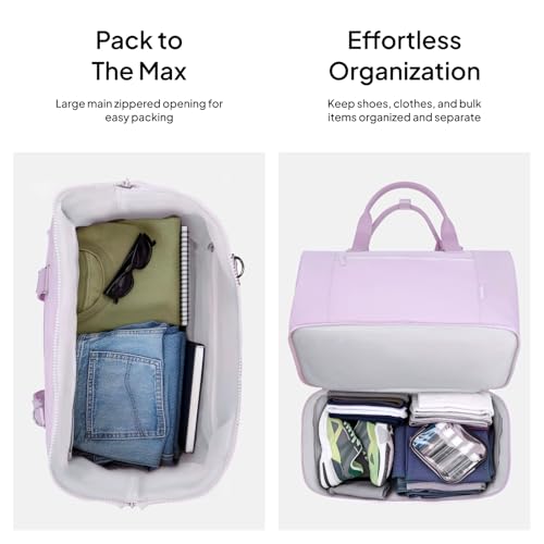 Image of TOPEAST Travel Duffle Bag, Weekender Bags for Women with Shoe Compartment