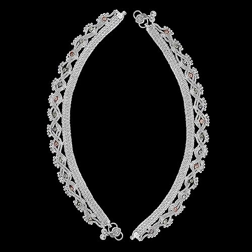 Indian Traditional Metal Anklets Payal Pair with Ghungroo