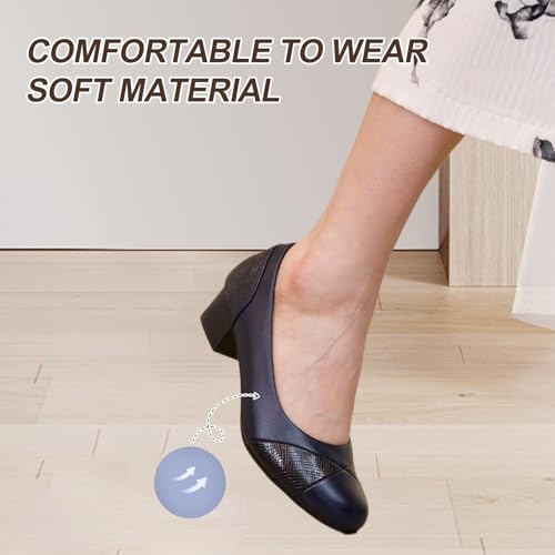 Image of Women's Orthopedic Loafers Comfortable Low Heel Slip On Dress Shoes with Arch Support for All Day Comfort