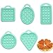5 Pièces Moule à Gaufres en Silicone, Moule à Gaufres Réutilisable Bricolage, Multifonction Accueil DIY Réutilisable Gel Silice Moules à Gaufres pour Faire Des Gâteaux, Chocolats, Gaufres (Vert)