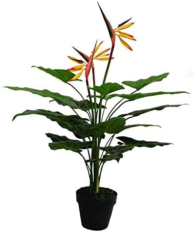 Leaf Design UK Artificial Bird of Paradise Plant (Strelitzia), 70cm Yellow