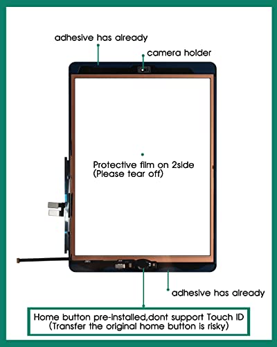 image for SRJTEK for iPad 7 7th Gen Touch Screen for iPad 8 8th Gen Screen Repla