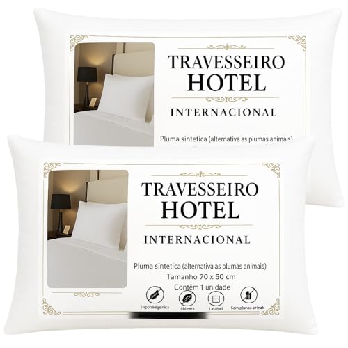 KIT 2 Travesseiros de Hotel Ajustáveis e Hipoalergênicos
