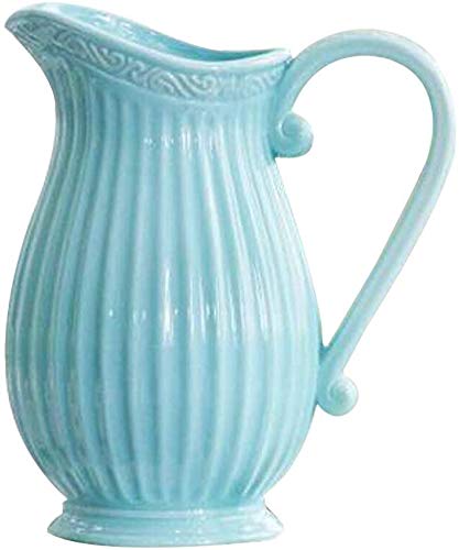 Vase bleu jade haut de gamme au design européen et ornements d'art