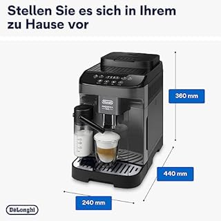 De'Longhi Magnifica Evo ECAM292.52.GB, Kaffeevollautomat mit Milchsystem, 4 Direktwahltasten für Cappuccino, Espresso und weitere Getränke, intuitives Bedienfeld, 2-Tassen-Funktion, Schwarz