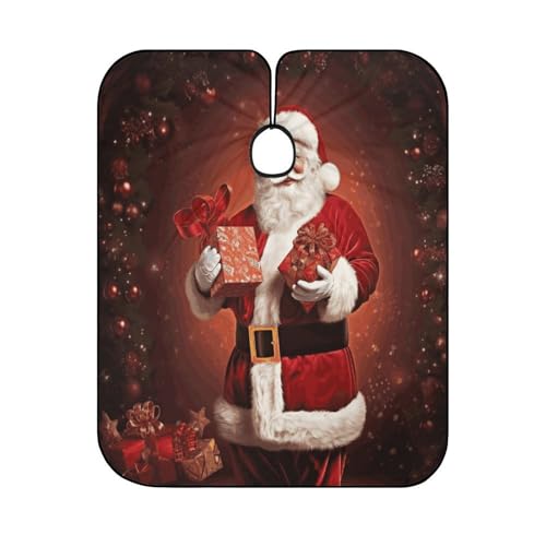 Capa de Barbería Navidad con Diseño de Santa Claus 170x144 cm miniatura 6