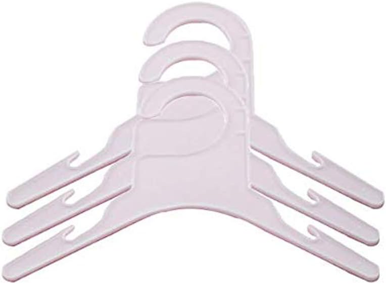 NACOCO 10pcs Pink Plastic Dog Puppy Pet Clothes Hanger (Set of 10) (White,S)