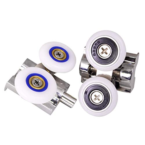 IMIKEYA 2 peças de rolos de porta de chuveiro de liga de zinco, duas polias para casa, quarto, cozin