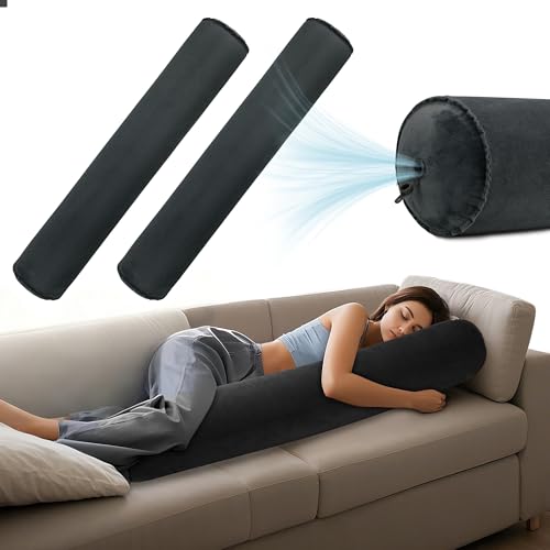 ONTYZZ Seitenschläferkissen Aufblasbar Körperkissen Erwachsene Kinder Kissen Seitenschläfer Komfortkissen für Umarmendes Schlafen Rücken Nacken Lagerungskissen 120 * 20CM