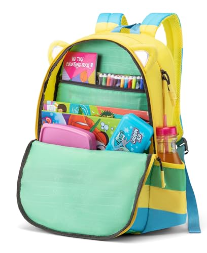 Image of American Tourister Smoodle+ | 30 Ltrs | 2 Compartments | Bottle Pocket | Ergonomic Padded Back Panel & Shoulder Straps | Kids Backpack | 1 Year International Warranty | Yellow