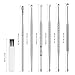 Ear Wax Removal Kit, 6-in-1 Ear Pick Tools Curette Cleaner Reusable Ear Cleaner, Medical Grade Stainless Steel Ear Wax Remover with Storage Box