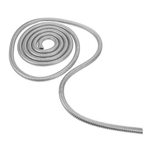 WATIIFUFU Canal Flexible de Acero Inoxidable 304 de 16 MM Diámetro Interior y 4 Metros Conducto Eléctrico Flexible para Gestión y Protección de Cables Pared Cubrecables para Oficina y