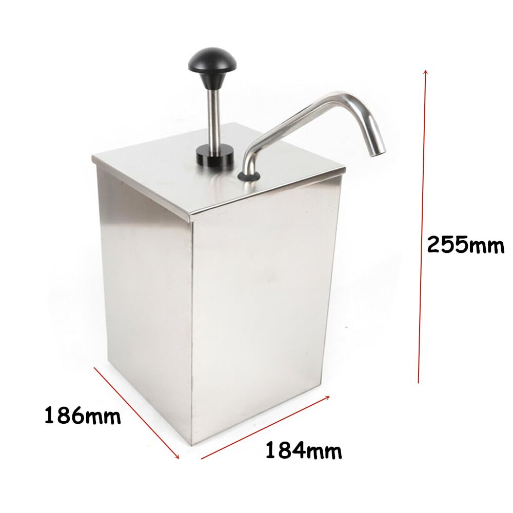 Dozownik pompy do sosów ze stali nierdzewnej do musztardowego keczupu, sosu BBQ, 4 l x 3 szt