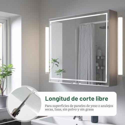 Miniatura 7 de Hengrongshen Molduras Decorativas Autoadhesivas Plata Mate 6m X 0,65cm Despegar Y Pegar, Tiras De Pared De Pvc Flexibles, Ideales Para Paredes, Espejos, Techos, Suelos, Armarios, Azulejos
