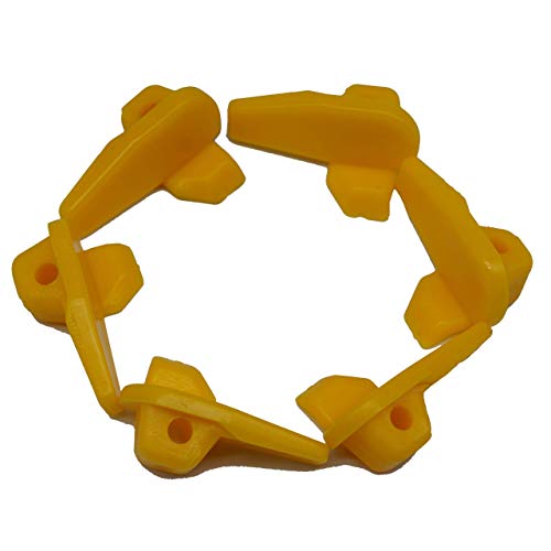 Image of Tire Changer Plastic Insert, Tire Machine Guard, Wheel Rim Edge Protector for Mount Duck Head, Nylon Tyre Demount Fitting Head Part, Front (Upper) + Rear (Lower) Insert Kit, 3 Pairs (6 PCS), 07YCO
