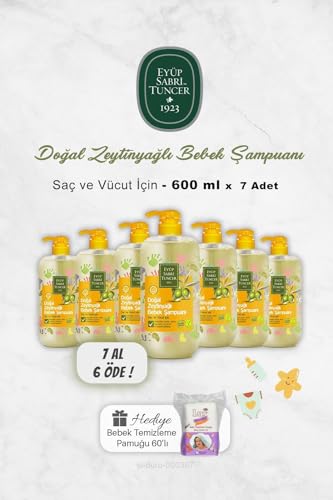 Bebek, Eyüp Sabri Tuncer 7 AL 6 Öde Şampuanı 600 ml, Bebek Pamuğu Hediye