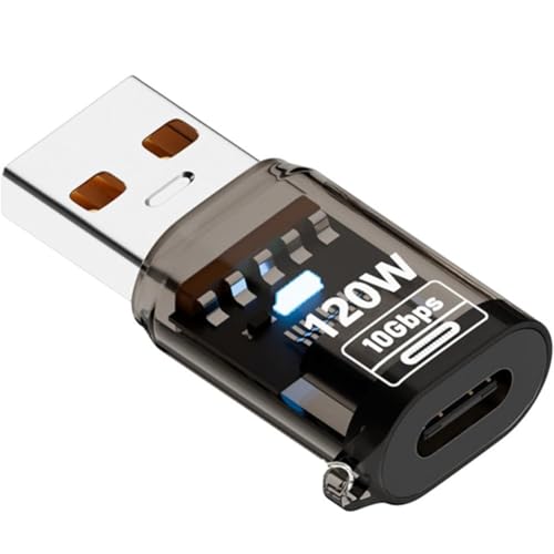 Image of Tobo USB 3.2 Type C Female to USB Male OTG Adapter PD120W Fast Charging OTG Type C Adapter, 10Gbps High-Speed Data Transfer for Phone 16 /16 Pro /16 Pro Max /15 Series, iPad Air TD-1442CC (Black)