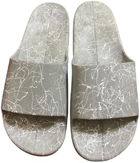 شبشب طبى للرجال رجالي سير - جلد مرن مريح مع خطوط بيضاء