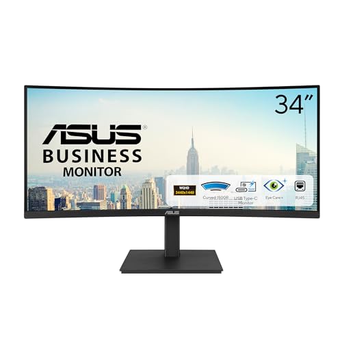 Image of Asus Va34Vcpsr Computer Monitor 86.4 Cm (34 inch) 3440 X 1440, W129022447 (86.4 Cm (34) 3440 X 1440 Pixels Wide Quad Hd LCD Black)