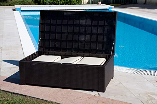 SP Berner Shaf - Diva | Baul Almacenaje Exterior para Muebles de Jardin - Arcon Exterior Jardin con Almacenaje | Fabricado en España con Materiales Reciclados - Color Wengué - imagen 9