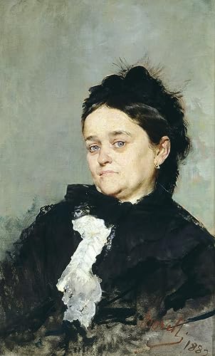 Toile portrait Virginia Villari par Domenico Morelli impression affiche 60x90cm