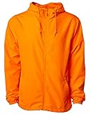 Global Blank Men’s Lightweight Windbreaker Winter Jacket Water Resistant Shell (Safety Orange,...