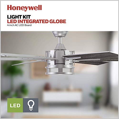 Honeywell Ceiling Fans Kaliza, 56 Inch Indoor Modern Led Ceiling Fan With Light And Remote Control, Dual Mounting Options, 6 Blades With Dual Finish, Reversible Motor - 51626-01 - (Matte Nickel) #TOP5