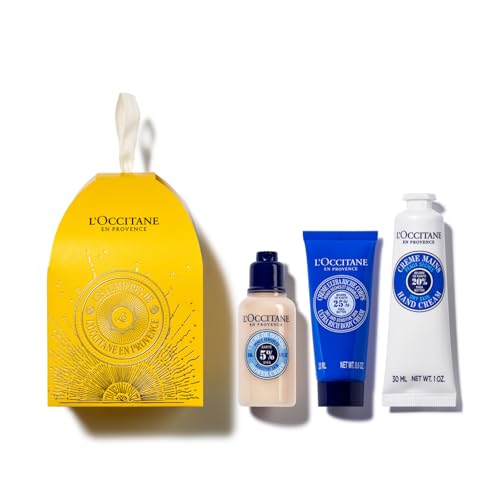 L'OCCITANE, Estuche de Navidad Casita Karité, Crema de Ducha, Crema Corporal Ultra Rica y Crema de Manos