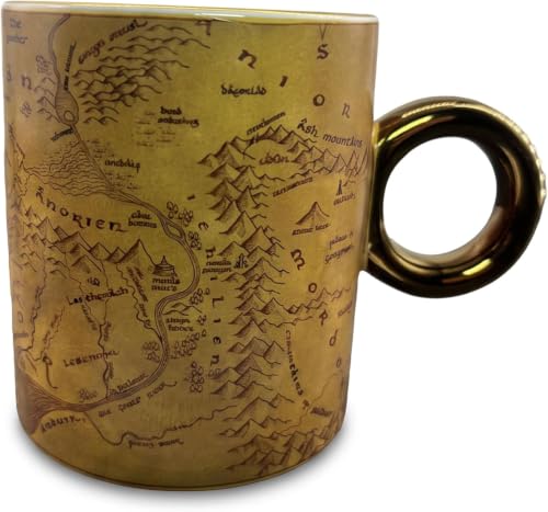 Image of Silver Buffalo Lord of the Rings Gondor Map Foil Ceramic Mug, 20oz