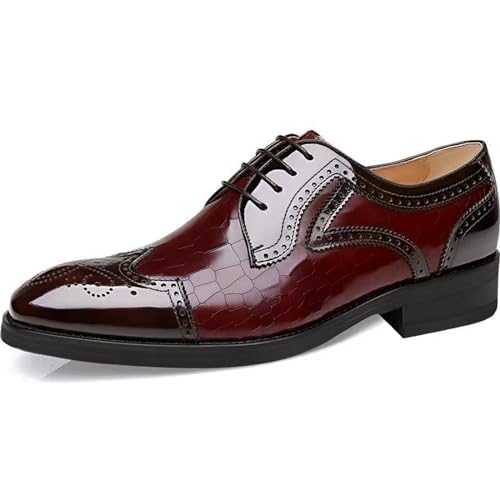 Men's Dress Shoes Oxford Shoes Wingtip Lace up Classic Brogue Formal Business Derby Shoes for Men