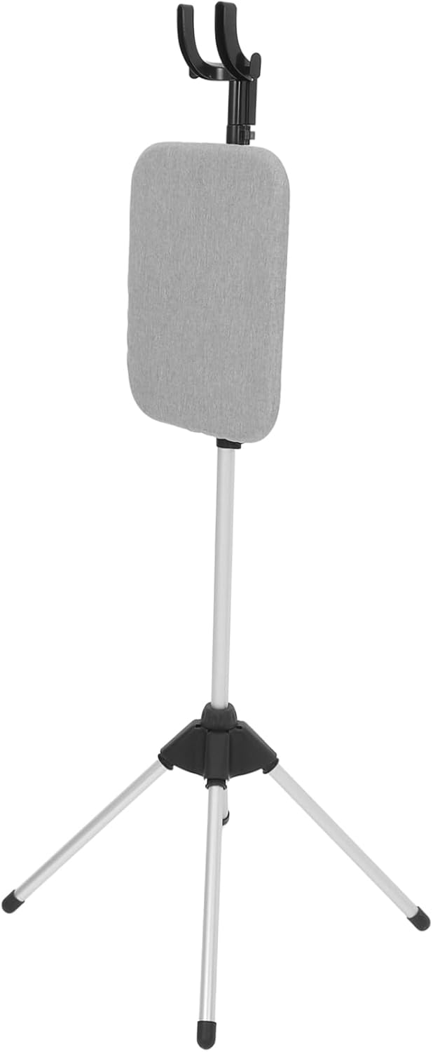 Telescopic Garment Steamer Rack Height Foldable Independent Ironing Stand with Built Board Stable Four Leg Design for Efficient Clothes Steaming