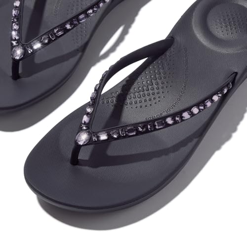 Image of FitFlop Iqushion Multi-Crystal Ergonomic Flip-Flops