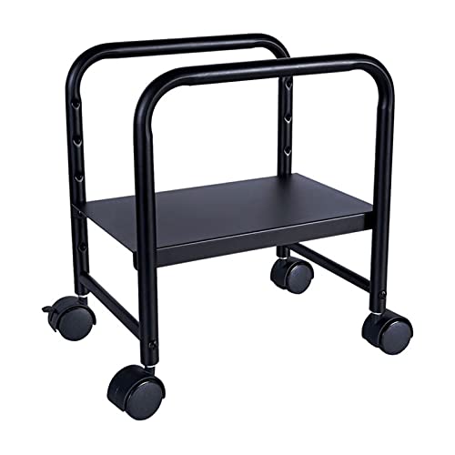 Soporte para CPU portátil con ruedas bloqueables, soporte móvil para torre de PC de acero, porta CPU con capacidad de carga de 28 kg, tamaño único miniatura 1