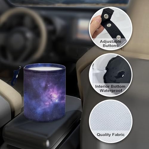 Image of Portable Car Garbage Bin Galaxy Reusable Collapsible Hanging Portable Dustbin Bin Waterproof Waste Basket Car Accessories Interior for Car SUV Trucks Universal