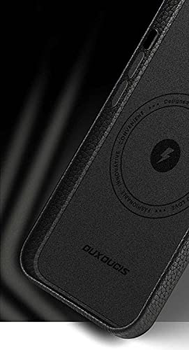 Coque iPhone 13 Pro cuir véritable blanc pour charge induction