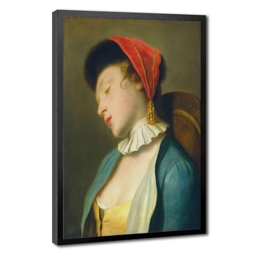 Fille endormie Pietro Rotari tableau pour bureau élégant