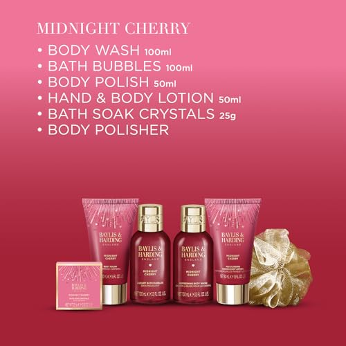 Midnight Cherry Luxury Pamper Gift Set - Vegan Friendly - Image 3