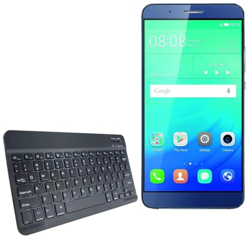 BoxWave Keyboard Compatible with Huawei ShotX - SlimKeys Bluetooth Keyboard, Portable Thin with Chiclet-Style Keys - Jet Black