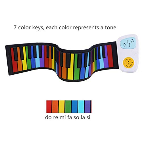 HMTOHL 49 Touches coloré Silicone Flexible Main Enrouler Piano Clavier électronique Orgue Haut-Parleur intégré… - Les Beatles, Paul McCartney, John Lennon, RIngo Starr, George Harrison HMTOHL 49 Touches coloré Silicone Flexible Main Enrouler Piano Clavier électronique Orgue Haut-Parleur intégré… – Image 5