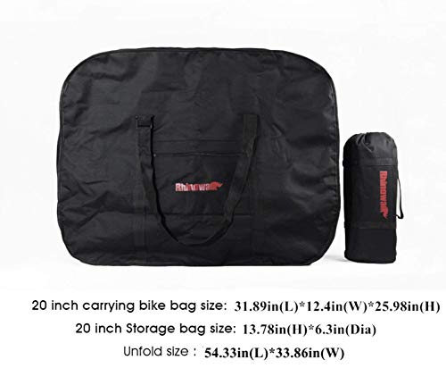 image for AMOMO Folding Bike Bag 14 inch to 20 inch Bicycle Travel Carrier Case 