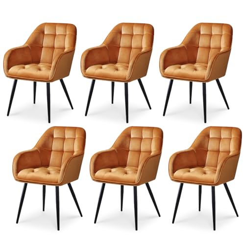 ELUCHANG Lote de 6 Sillas de Comedor Tapizadas