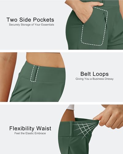 Image of G4Free EverGoing Dressy Casual Shorts for Women 4 inch High Waisted Summer Lounge Pleated Shorts with Pockets