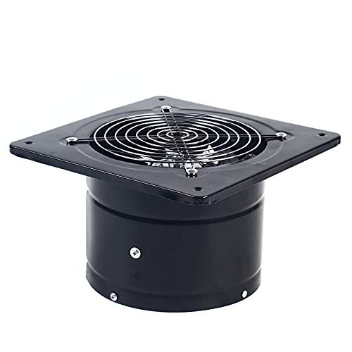 Dnysysj 7 Inch High Airflow Exhaust Fan, 110V 50W 2800 Rpm Noise-Free, Explosion-Proof Ventilation Extractor Fan Axial Fan For Kitchen Warehouse And Workshop, Black Stainless Steel #TOP4