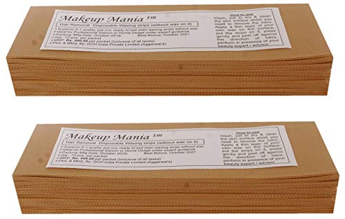 Makeup Mania 140 Pcs Large Size Waxing Strips, Non Woven 140 Pieces - Image 2
