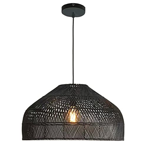 Plafonnier bambou rotin tisse main suspension luminaire salon et chambre