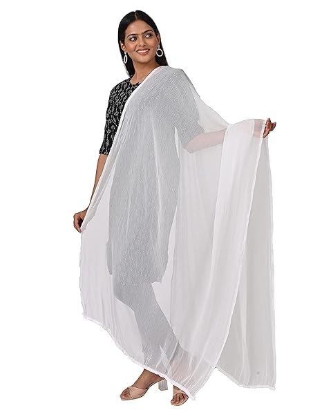 2.25 Meters Solid Chiffon Dupatta/Chunni/Scarf Dupattas for Women & Girls| Dupattas indian style | Fashion Duppata4