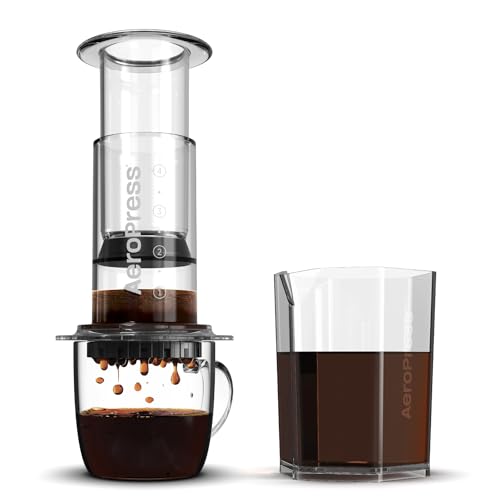 AeroPress Clear Coffee Maker and Carafe Bundle, French Press Coff...