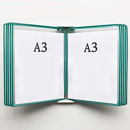 Estante de pared para carteles y libros abatibles, organizador transparente para catálogos y expositores de hojas sueltas