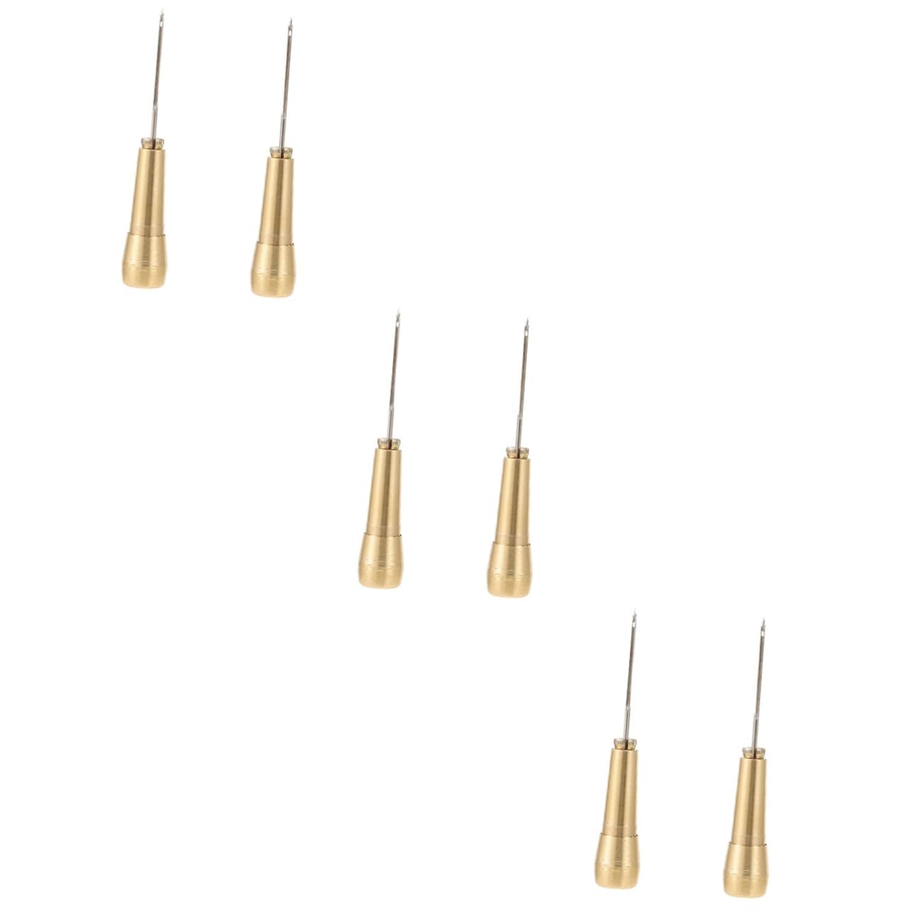 EXCEART 3sets Sewing Awls Leather Repair Tools Crochet Prickers Shoes Repair Kit Boot Sole Replacement Tool 2pcs*3